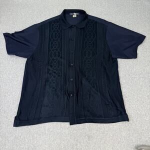 Michael Irving 88 Shirt Men's XXL Button Down Casual Shirt Navy Blue Cowboys